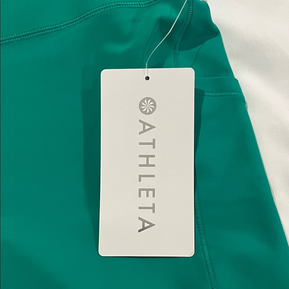 Athleta Interval Stash 7/8 Green Leggings NWT - Picture 4 of 5